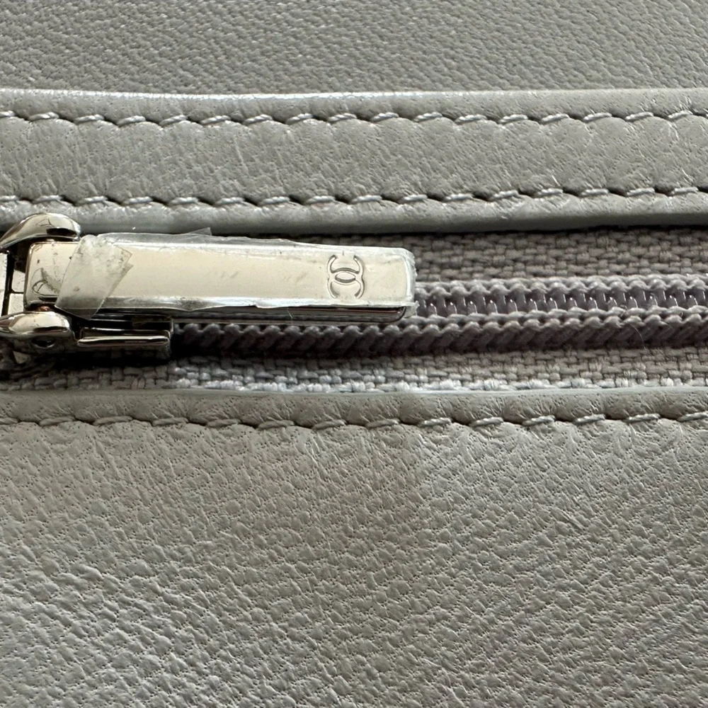 🩶 NWT Chanel Classic Gray 2 Set Pouch Long Wallet - 2 Pieces 🩶